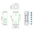 Fiber Adapter SC Simplex, 12 pieces, without flange, green, internal laser protection