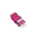 Fibre Adapter LC Duplex Multimode, without flange, violet