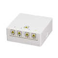 FTTH termination box, 4 ports, wall or DIN rail mounting, white