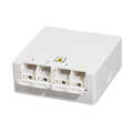 FTTH termination box, 4 ports, wall or DIN rail mounting, white