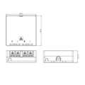 FTTH termination box, 4 ports, wall or DIN rail mounting, white