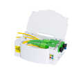 FTTH termination box for Din rail mounting, 4 ports, white