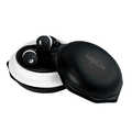 In-ear stereo headset with microphone, black-white