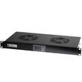 2 Fans with LED Thermostat 1U Rack 19