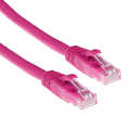 ACT Cat. 6A U/UTP PVC Snagless Patchkabel Roze 0,5 Meter