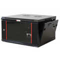 6U wandkast met glazen deur 600x450x370mm (BxDxH)