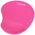 Mousepad with gel wrist rest support, pink