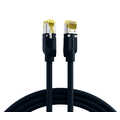 RJ45 Patch Cord Cat.6A S/FTP PUR Cat.7 raw cable TM31 black 1m