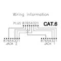 Poortverdubbelaar Cat.6, 2x 10/100BaseT over 1 kabel