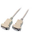 Seriele Null-Modemkabel, 2x DSub 9, F-F, 2,0m, beige