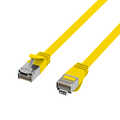 RJ45 Flat Patch Cord Cat.6A U/FTP PVC yellow 0,15m