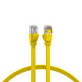 RJ45 Flat Patch Cord Cat.6A U/FTP PVC yellow 0,15m
