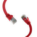 RJ45 Flat Patch Cord Cat.6A U/FTP PVC red 0.15m