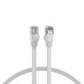 RJ45 Flat Patch Cord Cat.6A U/FTP PVC white 0,5m