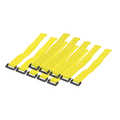 Velcro cable strap, 10 pcs., yellow