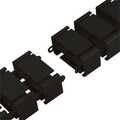 Flexible cable channel, Clamp-On version, 1347x129 mm, black