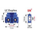 Duplex singlemode patchkabel met SN connector en LC uniboot connector 5 meter