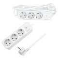 Outlet Strip, 3 safety sockets, white