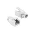 RJ45 plug strain relief boot, 8.0 mm, white, 50 pcs.