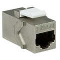 Cat.6A Keystone Inline Coupler STP, only 14.5 mm width, slim type