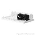 Keystone surface mount box 4-port, with shutter