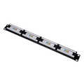 Cat.5e Patch Panel 24 ports unshielded, 19 inch rack mount, black