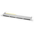 Cat.6 STP, 24-voudig, 48.26cm (19Inch), 0.5U, Grijs