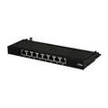 Mini-Patchpanel STP 8xRJ45 Cat.6A, 0,5U, black