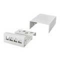 Consolidation point box  4-port, desk/wall/rail mounting, grey