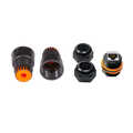 Cat.6 outdoor inline coupler, IP67 waterproof, short type