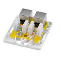 Cat.6A Surface Mounted Box 2 x RJ45, shielded
