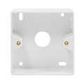 Surface back box for flush mount outlets, signal white RAL9003