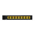8-ports Gigabit desktop network switch, metal case, black