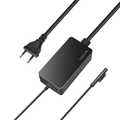 Surface Laptop Charger, 65W, USB Port, Black