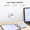 Universal travelling power supply, 20 W (PD), 4x connections, white