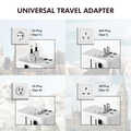 Universal travelling power supply, 20 W (PD), 4x connections, white