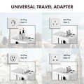Universal travel power supply, 70 W (PD), 4x connections + cable, white