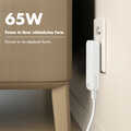 USB-A/C charger, 65 W, GaN, 2-port, 1x USB-A (QC), 1x USB-C (PD), Slim Version,  White