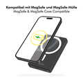 Magnetic Power Bank, 10.000 mAh, USB-C, PD 20 W, w/stand, black