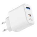 USB Wall Charger, GaN, 2port, USB-AF & USB-CF, 45W, w/PD, white