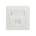 Keystone faceplate for 1 keystone jack, pure white