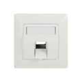 Keystone faceplate for 1 keystone jack, pure white