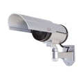 LogiLink Dummy Security Camera with Red Flashing Light, Silver