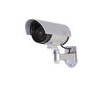 LogiLink Dummy Security Camera with Red Flashing Light, Silver