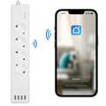 Wi-Fi Smart Socket outlet, 4-way, (CEE 7/3), 4x USB, Tuya compatible, 1,8m