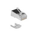 RJ45 Cat.6 STP connector, voor soepel en massieve kabel, 100 stuk