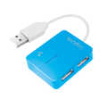 USB 2.0 hub 4-port, Smile, blue