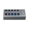 USB 3.2 Gen 1 hub 4 port 1x Fast Charging port, on off switch