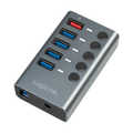 USB 3.2 Gen 1 hub 4 port 1x Fast Charging port, on off switch