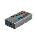 USB 3.2 Gen 1 hub 4 port 1x Fast Charging port, on off switch